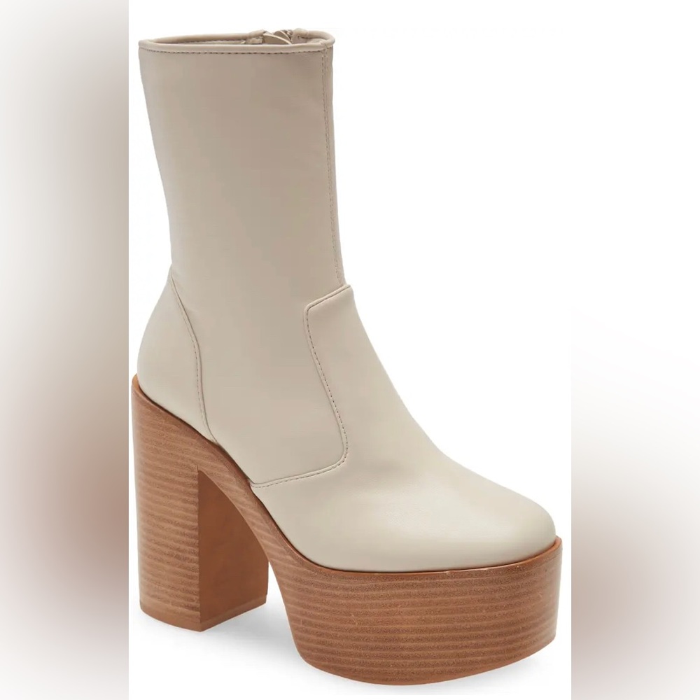 JEFFREY CAMPBELL Mexique platform bootie color ice size 7